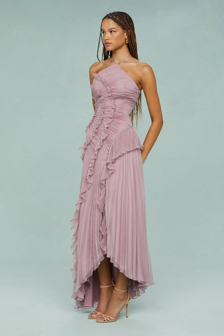 LIYANA | Vestido con volantes en espiral