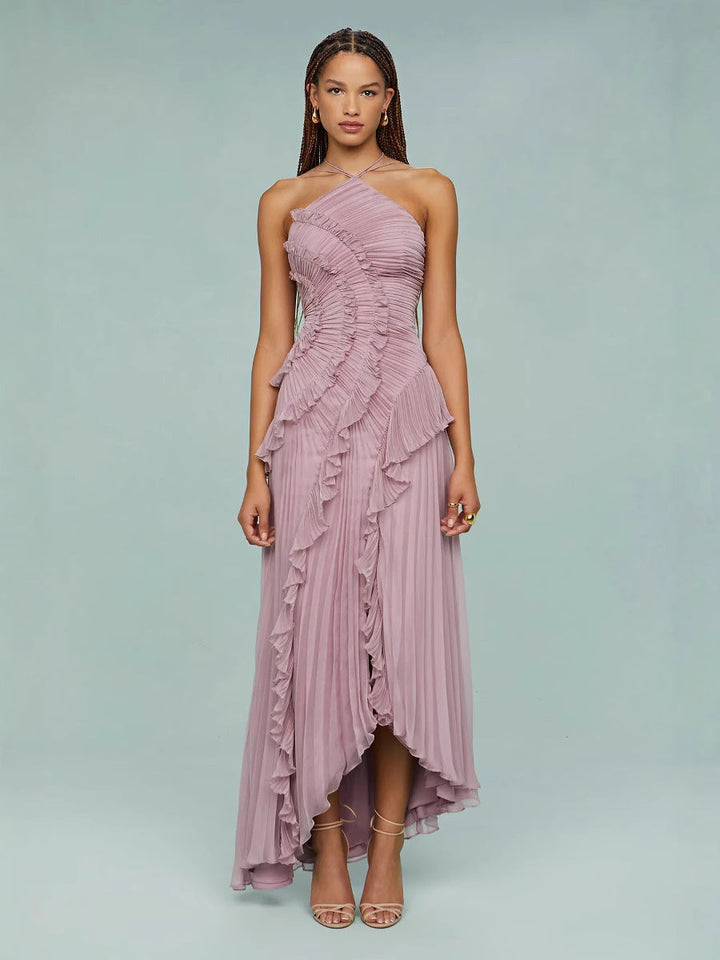 LIYANA | Vestido con volantes en espiral