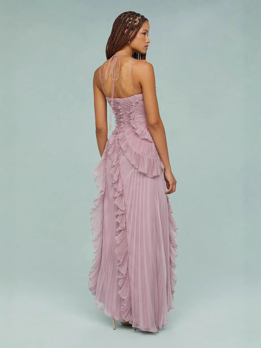 LIYANA | Vestido con volantes en espiral