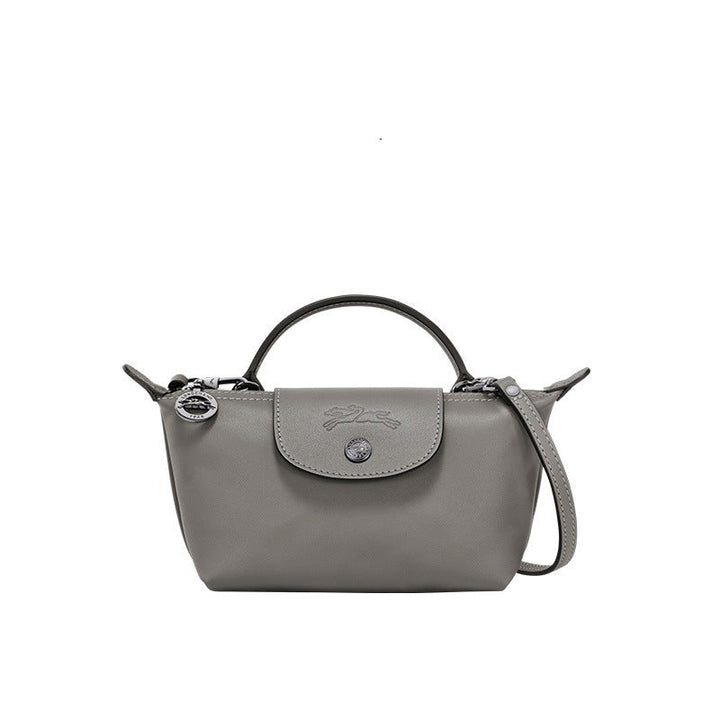 Mini Bolsa de Cuero – Gris