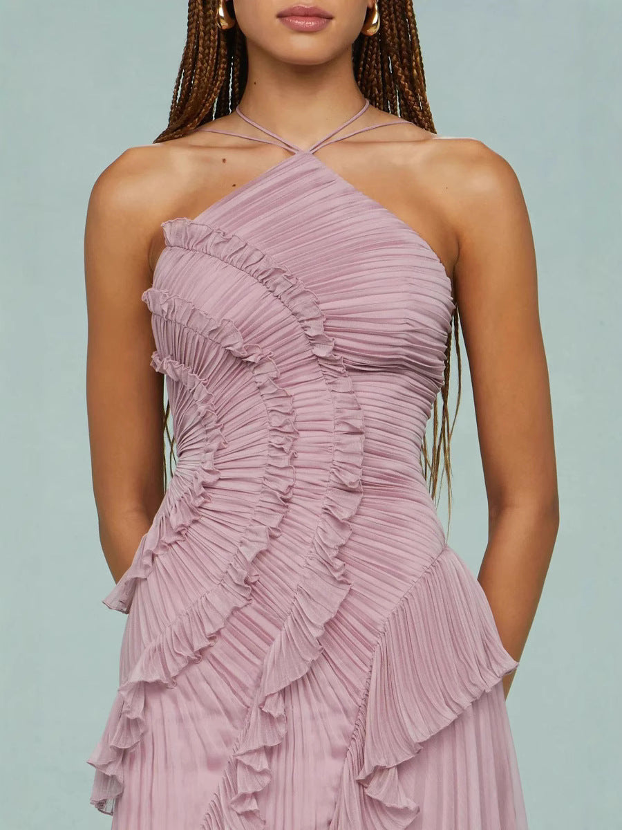 LIYANA | Vestido con volantes en espiral