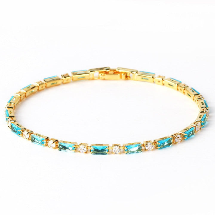 Pulsera de Turquesa Natural Dorada Atemporal