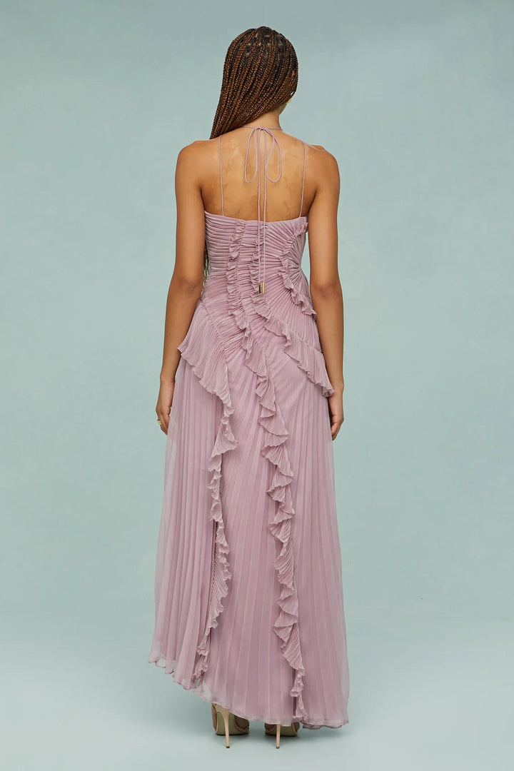 LIYANA | Vestido con volantes en espiral