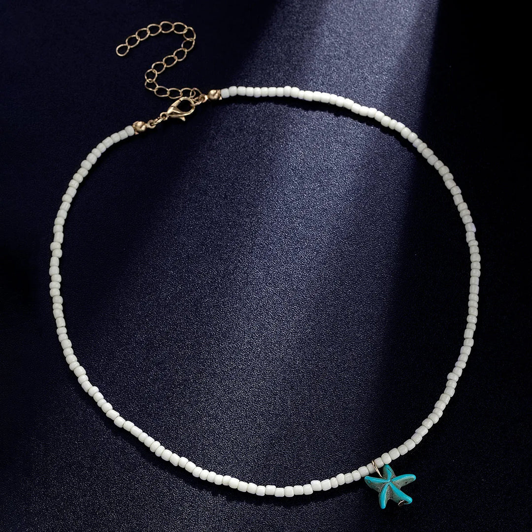 Collar Estrella de Mar Turquesa Bohemio Chic