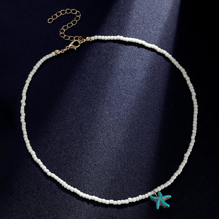 Collar Estrella de Mar Turquesa Bohemio Chic
