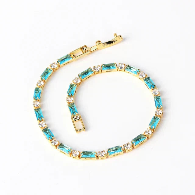 Pulsera de Turquesa Natural Dorada Atemporal