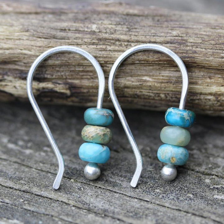 Pendientes retro de turquesa