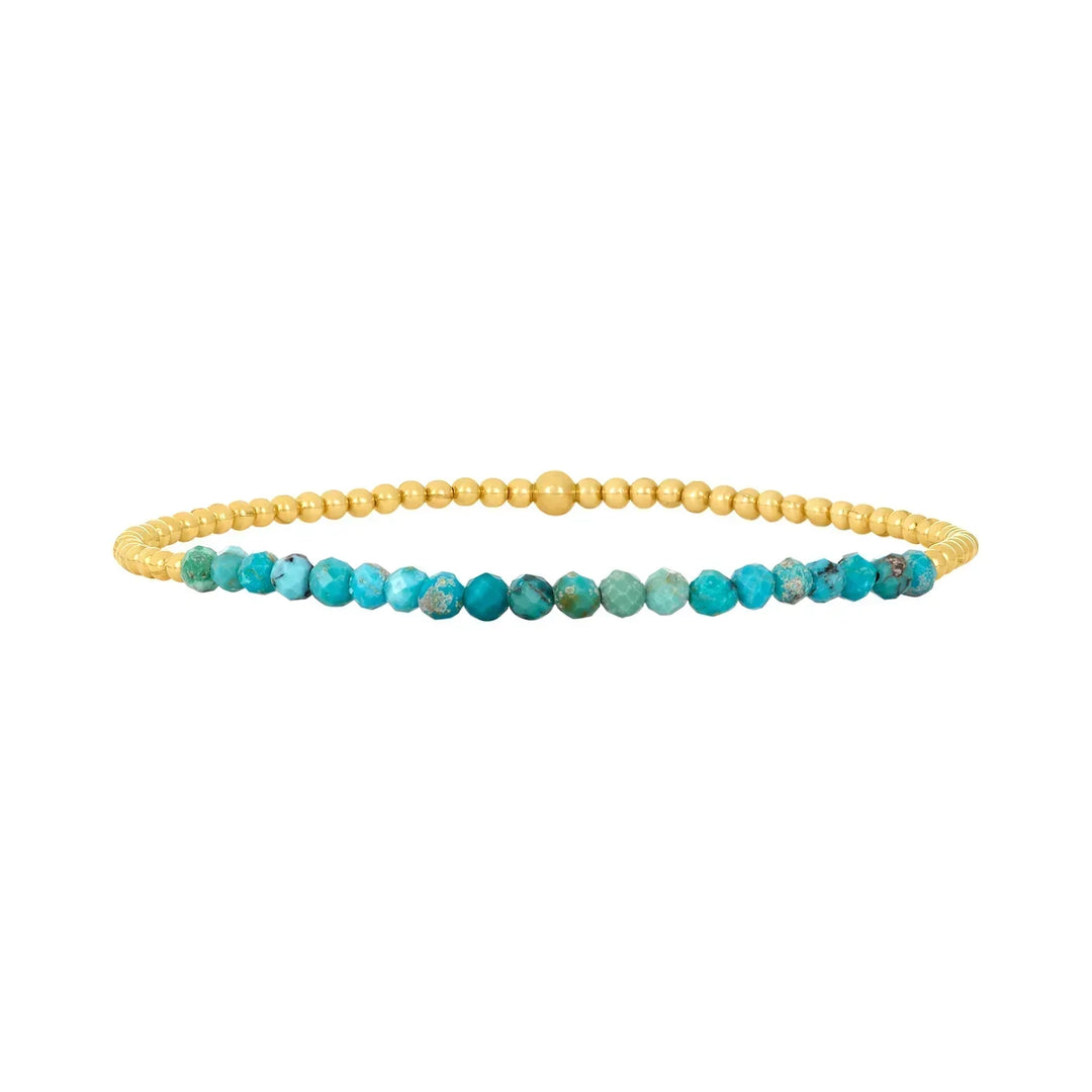 Pulsera de Perlas de Turquesa en Oro de 18K Chic