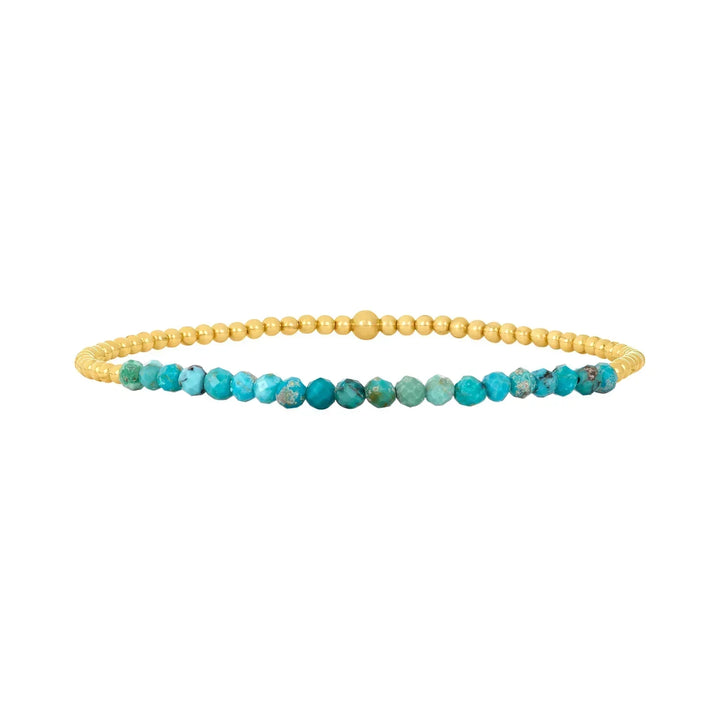 Pulsera de Perlas de Turquesa en Oro de 18K Chic