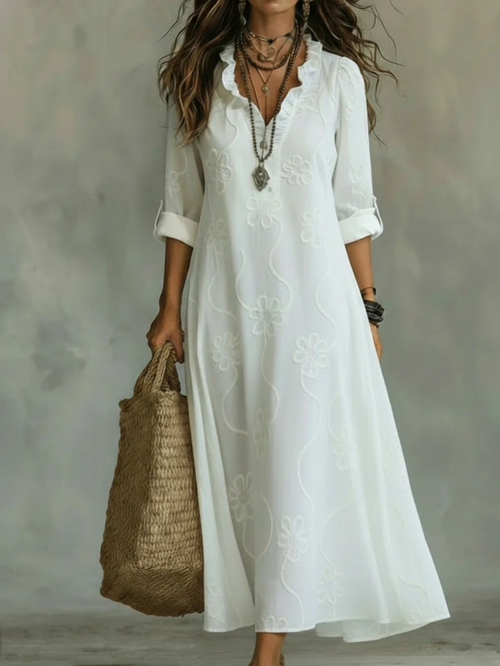 Séverine | Vestido largo de flores de verano