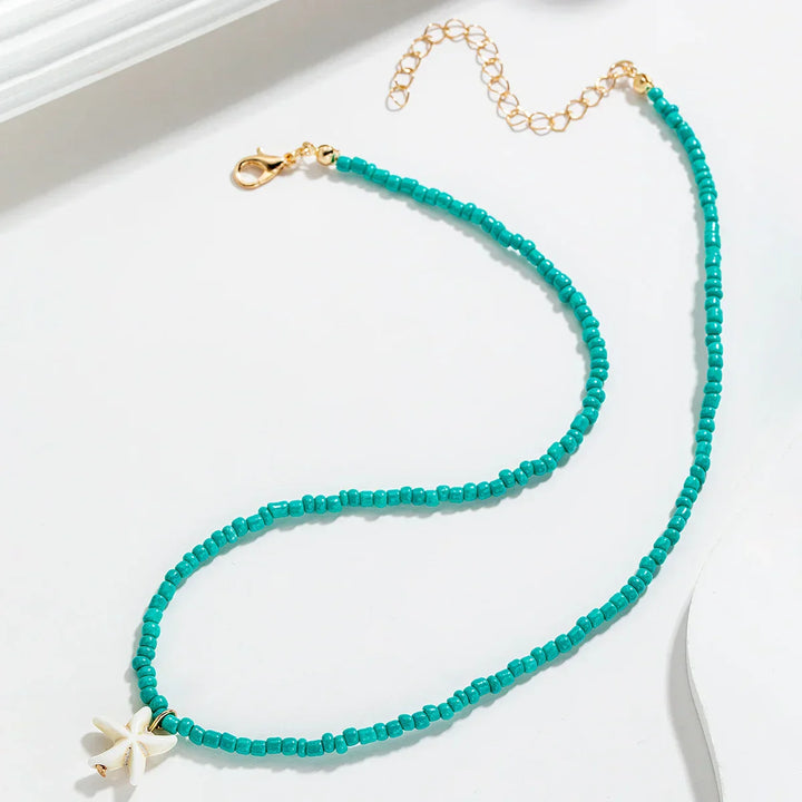 Collar Estrella de Mar Turquesa Bohemio Chic