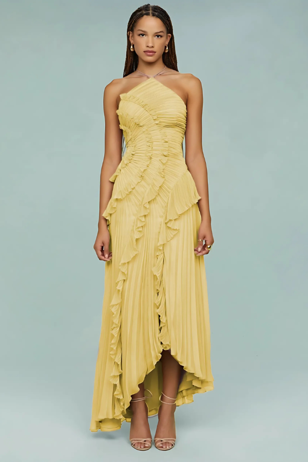LIYANA | Vestido con volantes en espiral