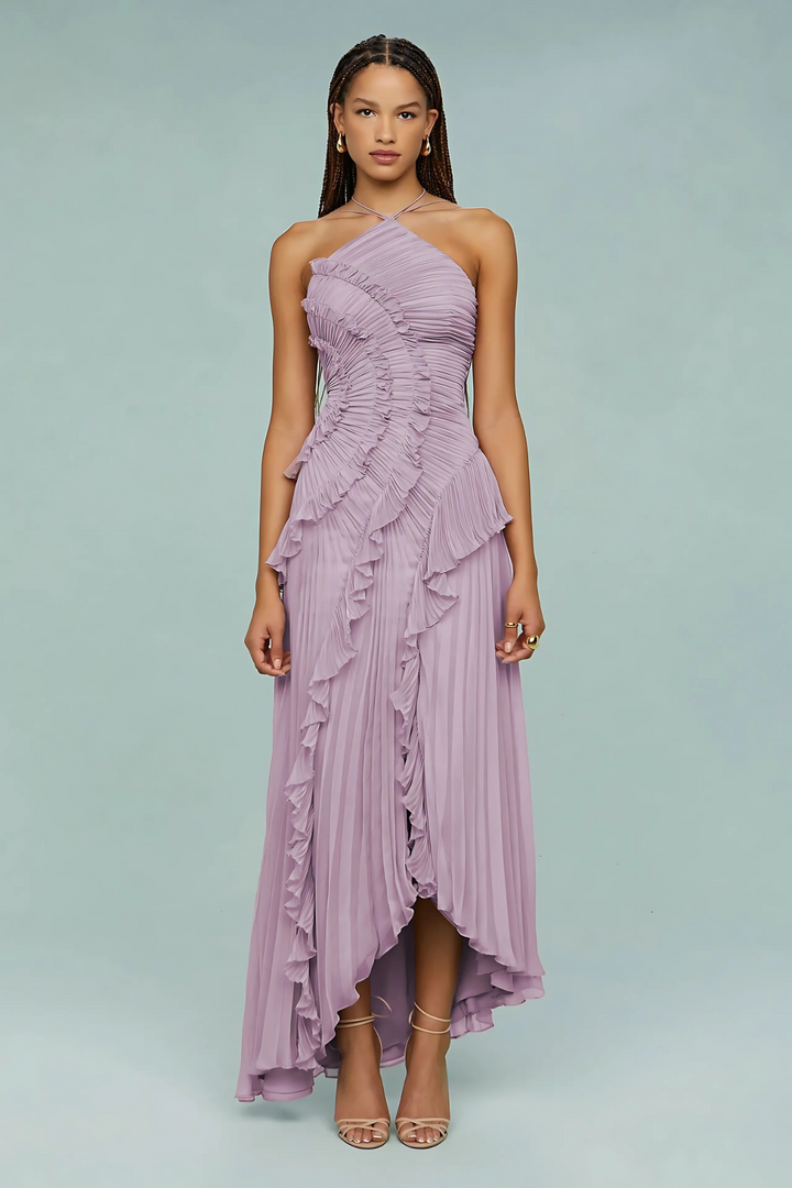 LIYANA | Vestido con volantes en espiral