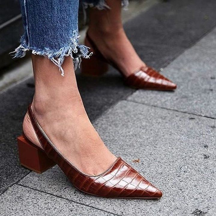 Olga - Zapatos de tacón cuadrado elegantes