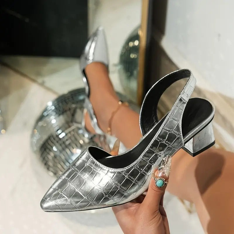 Olga - Zapatos de tacón cuadrado elegantes