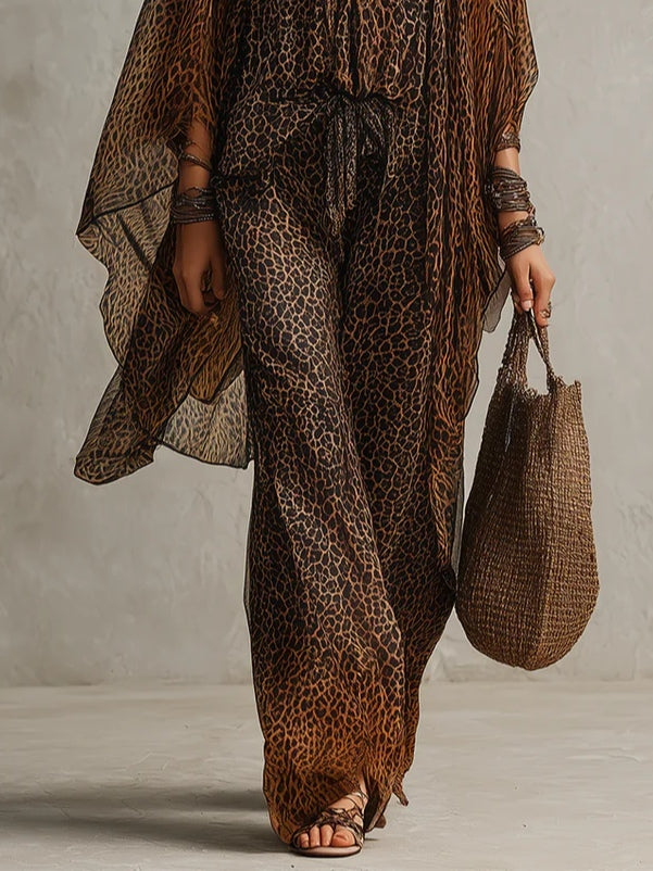 Conjunto Luxe Boho de Leopardo de 3 Piezas