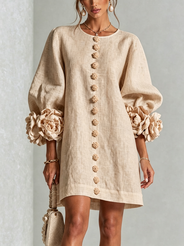 Élodie | Vestido de botones con estampado de flores