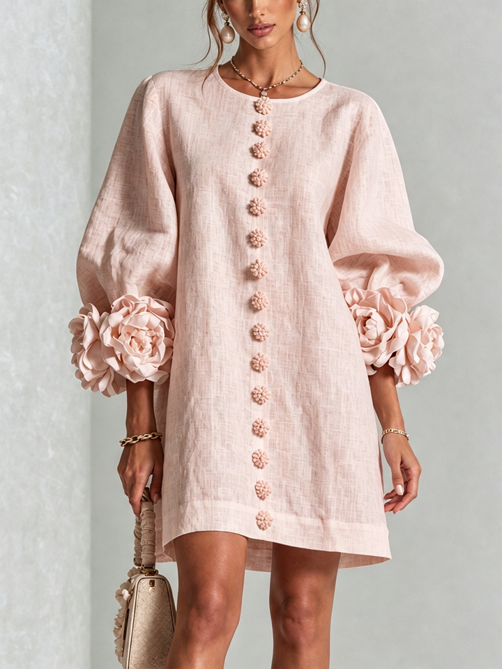 Élodie | Vestido de botones con estampado de flores