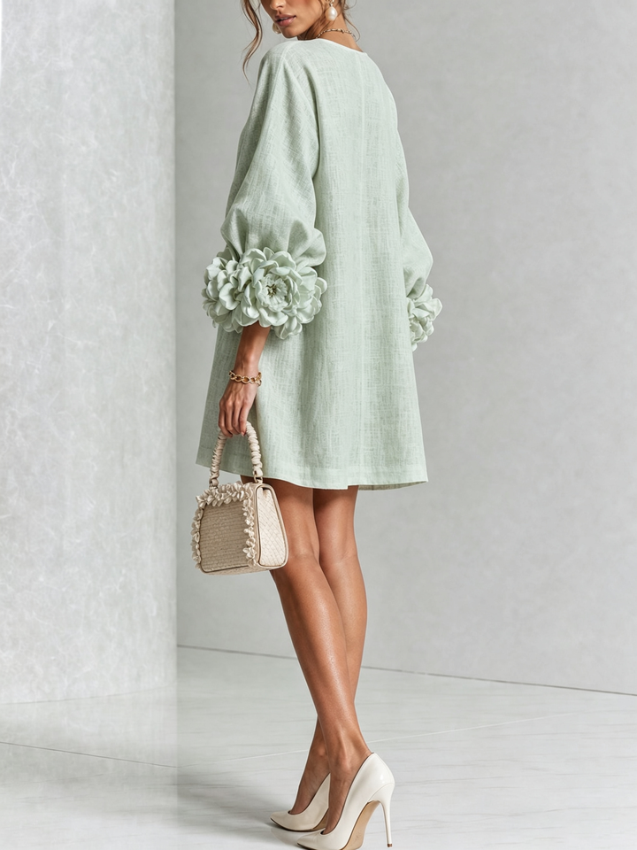 Élodie | Vestido de botones con estampado de flores
