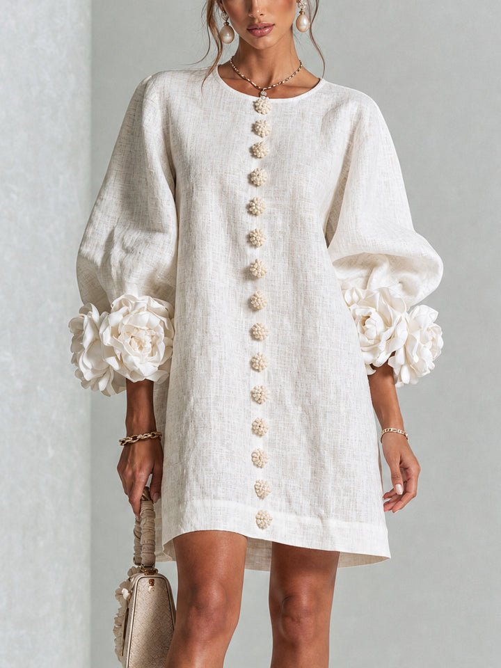 Élodie | Vestido de botones con estampado de flores