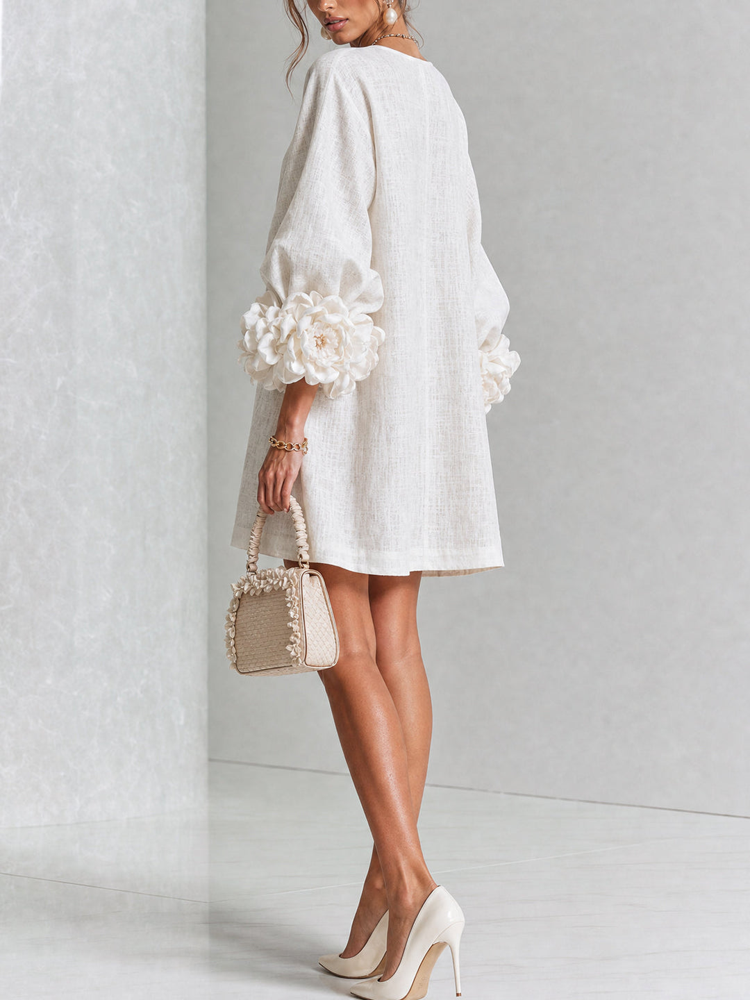 Élodie | Vestido de botones con estampado de flores