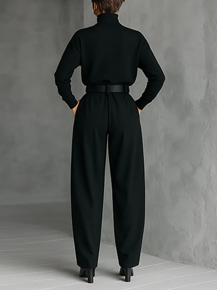 Lisa™ | Conjunto de 2 piezas negro con cinturón