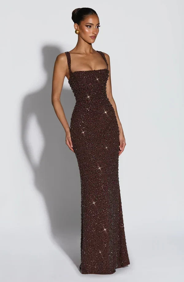 ROSALIND | Vestido Maxi con Escote Cuadrado