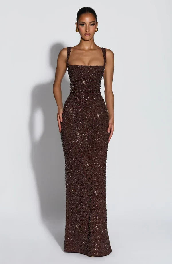ROSALIND | Vestido Maxi con Escote Cuadrado
