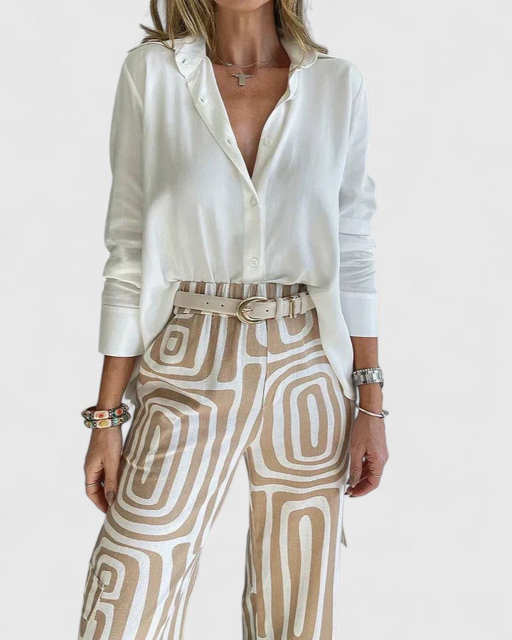 Kira | Conjunto elegante de dos piezas (INCLUYE UN CINTURÓN DE REGALO)
