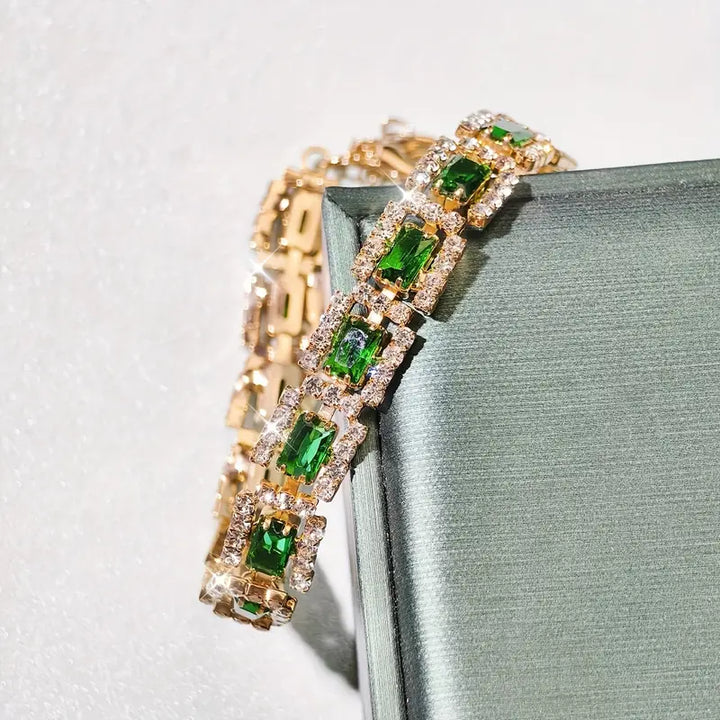 Pulsera de Oro con Esmeralda Verde