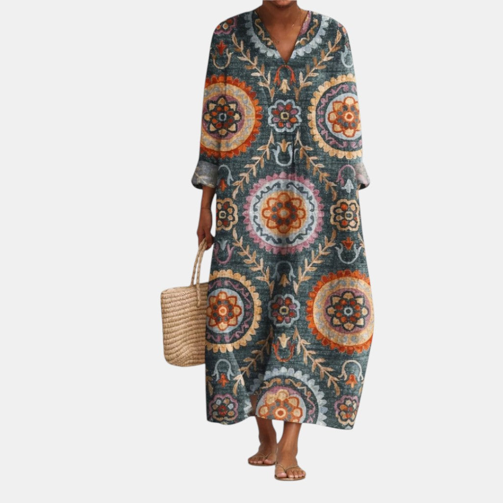 El vestido midi Elia con estampado geométrico
