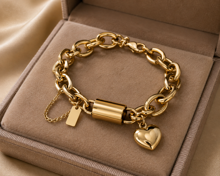 Pulsera Corazón en Oro Isabelle