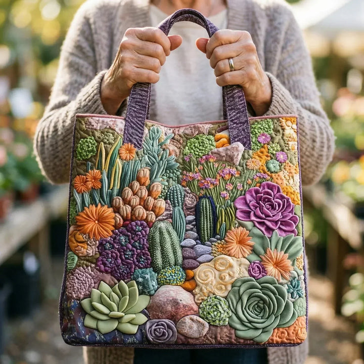 Bolsa artesanal - Jardín de Plantas Suculentas