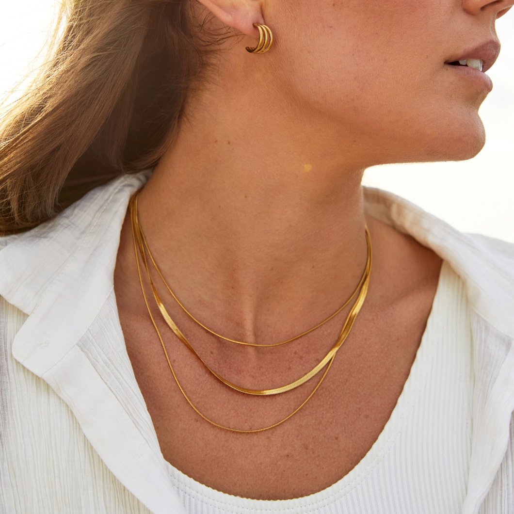 Collar de cadena multicapas