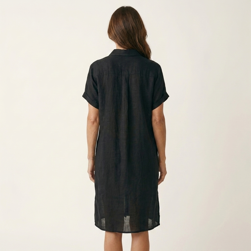 Nidalie | Vestido Químise Midi con Mangas Rizadas