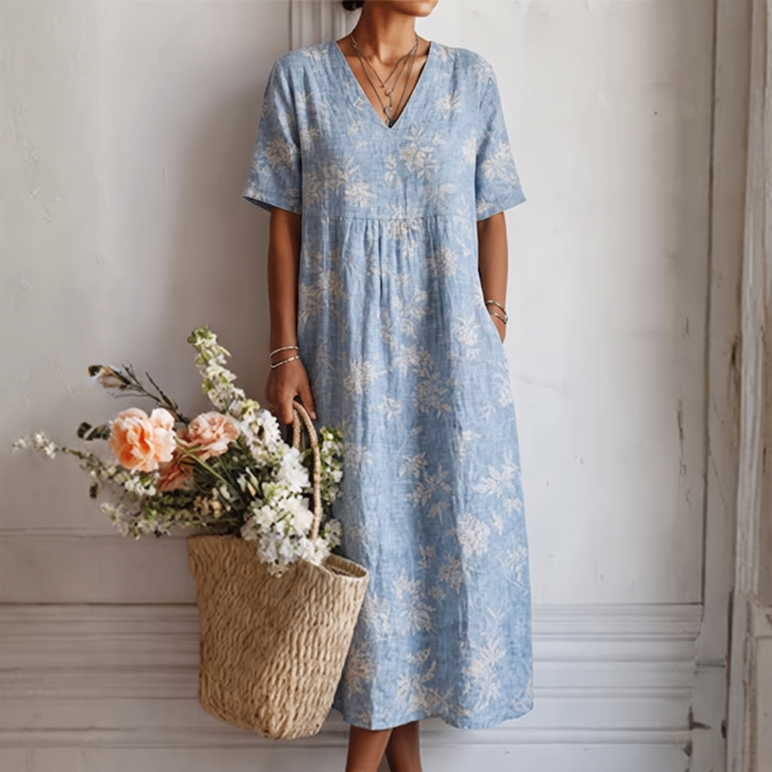 Vestido elegante Alma con estampado de laguna