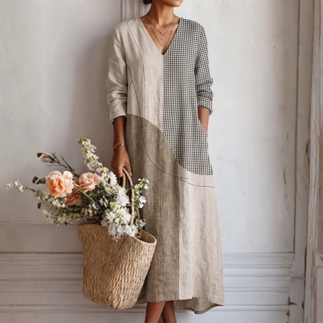 Emma vestido elegante con rayas