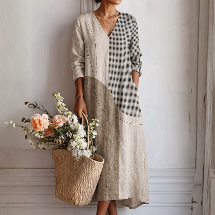 Emma vestido elegante con rayas