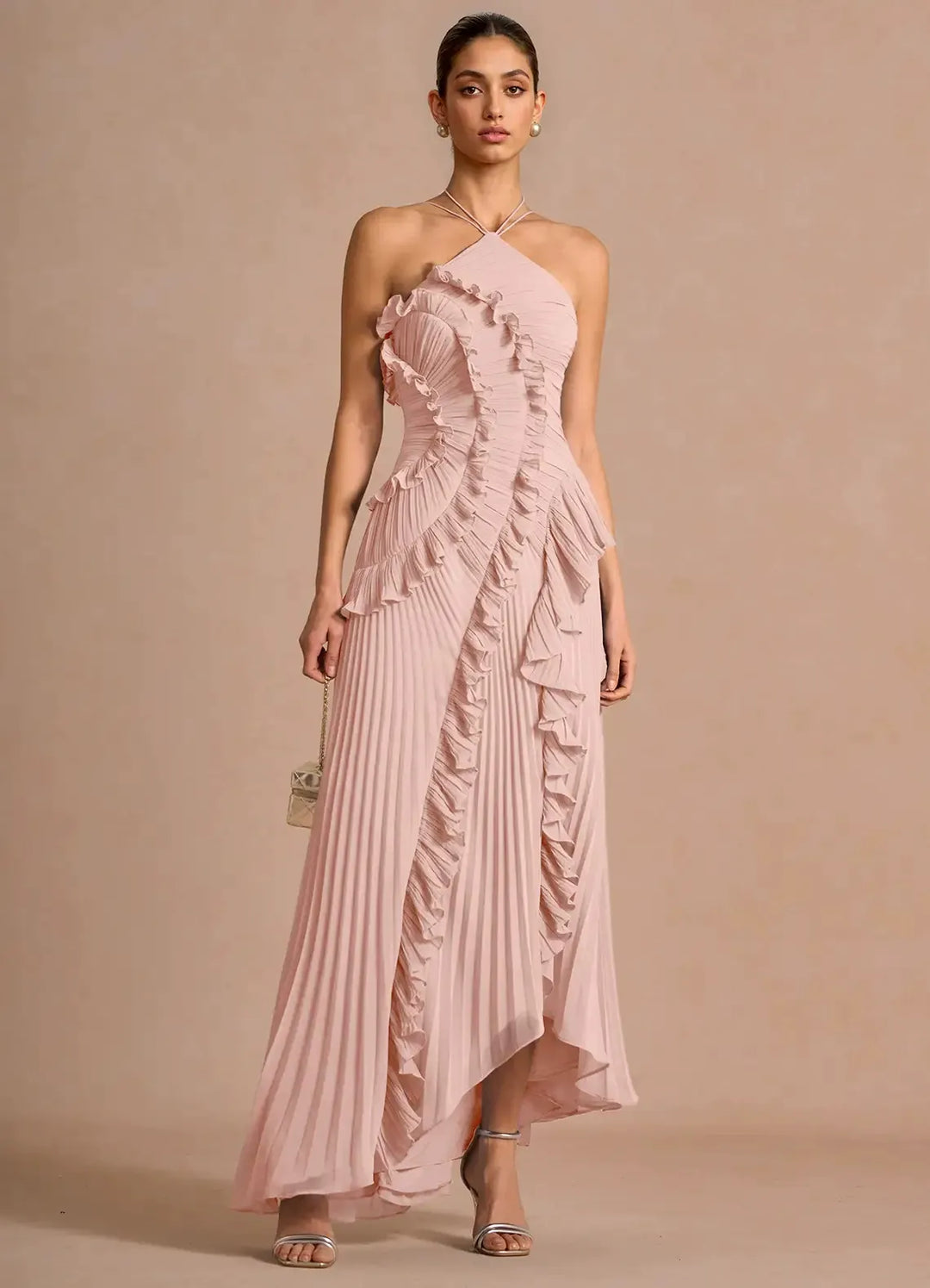 LIYANA | Vestido con volantes en espiral