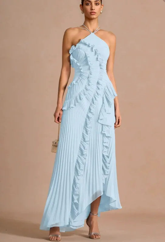 LIYANA | Vestido con volantes en espiral