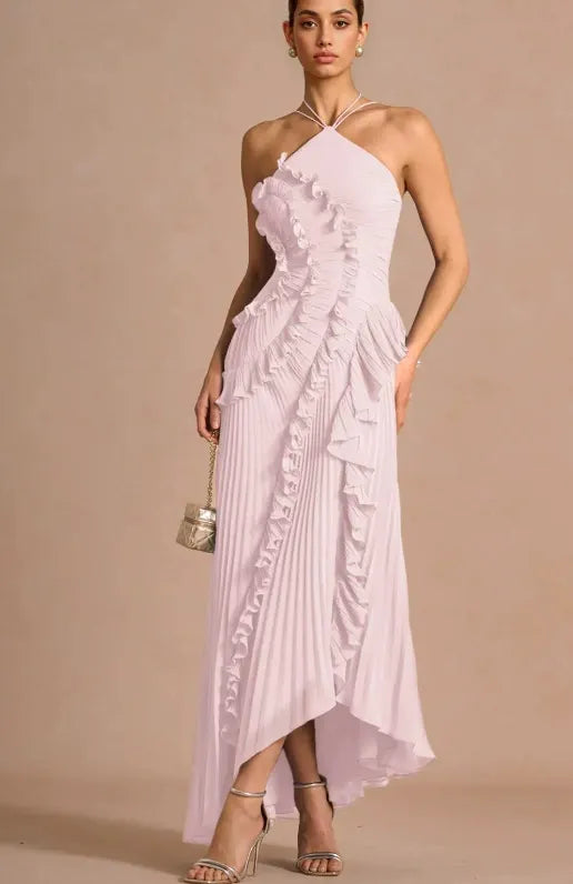 LIYANA | Vestido con volantes en espiral