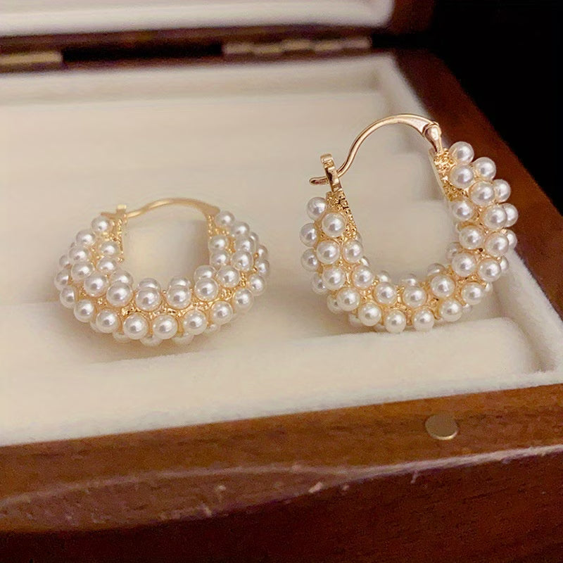 Aros de Perlas Superpuestas