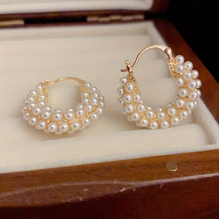 Aros de Perlas Superpuestas