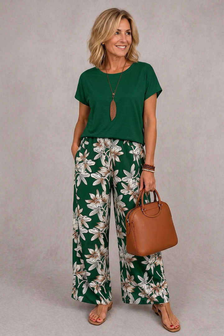 Rosie | Elegante Conjunto Floral de Dos Piezas