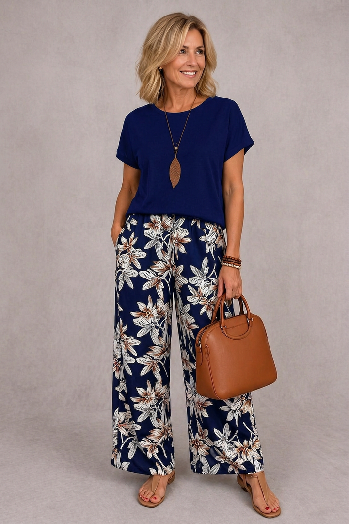 Rosie | Elegante Conjunto Floral de Dos Piezas