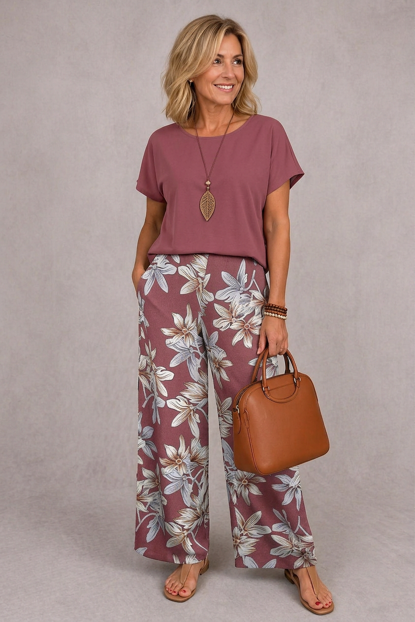 Rosie | Elegante Conjunto Floral de Dos Piezas