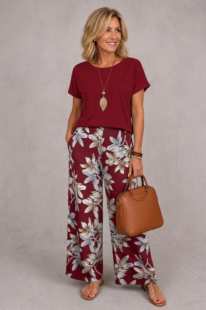 Rosie | Elegante Conjunto Floral de Dos Piezas