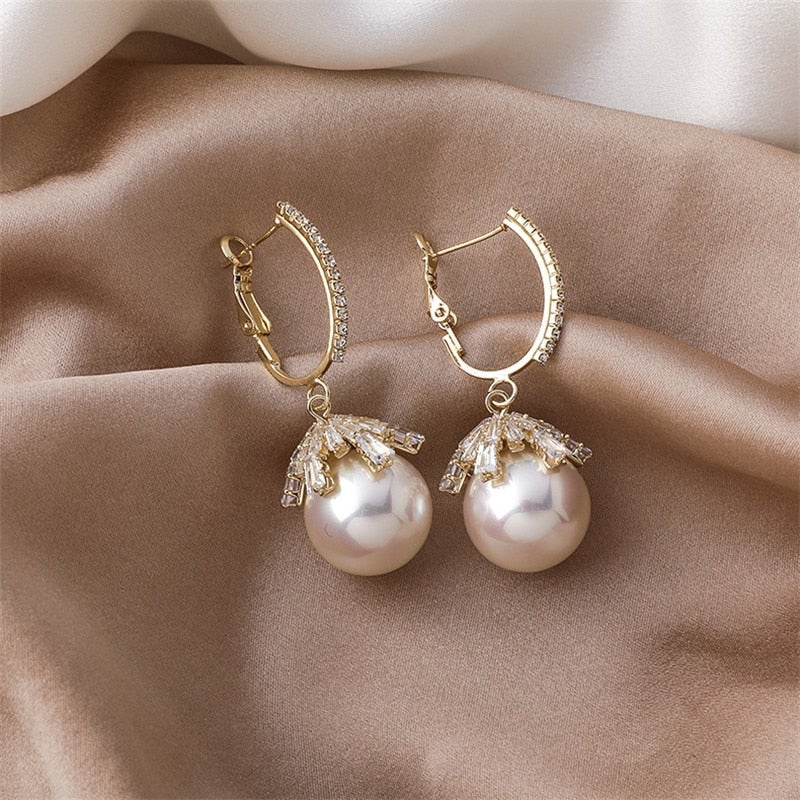 Pendientes de perlas magníficas