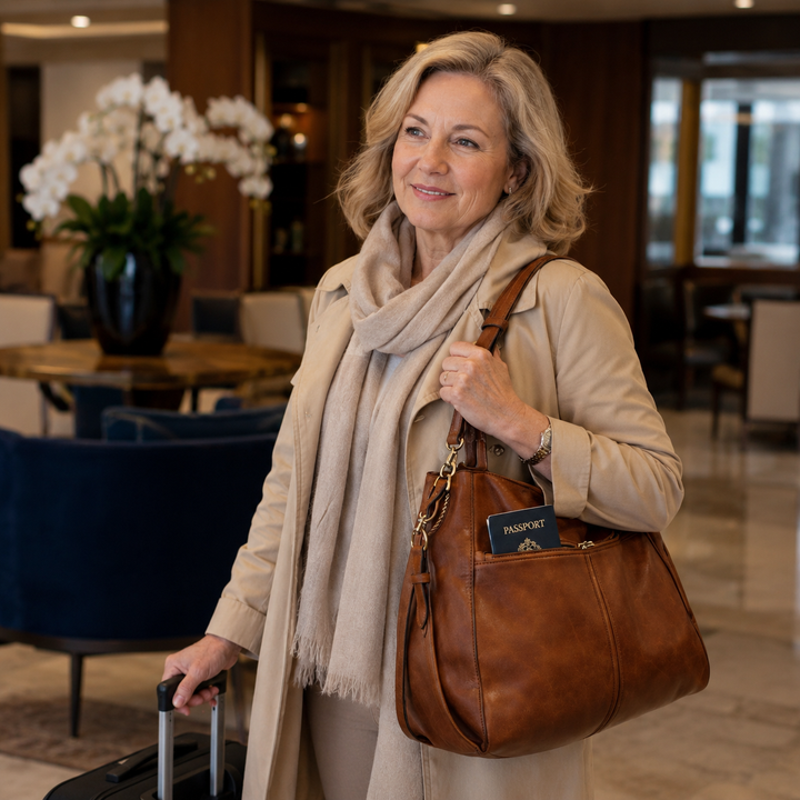 Agathe - Chic Antivol Tas + Gratis Etui