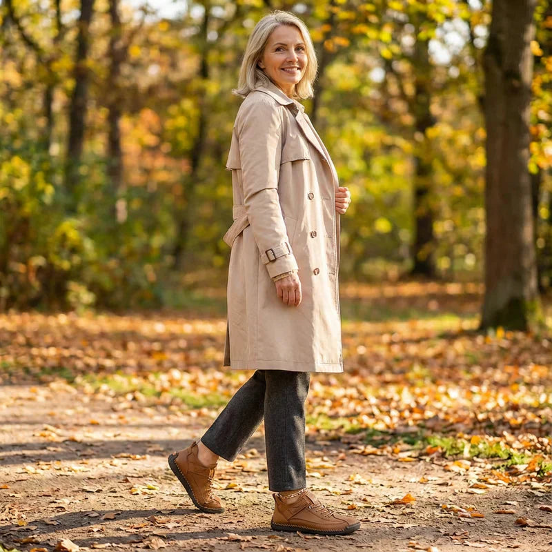 Gisela - Zapatos ortopédicos cómodos efecto cuero